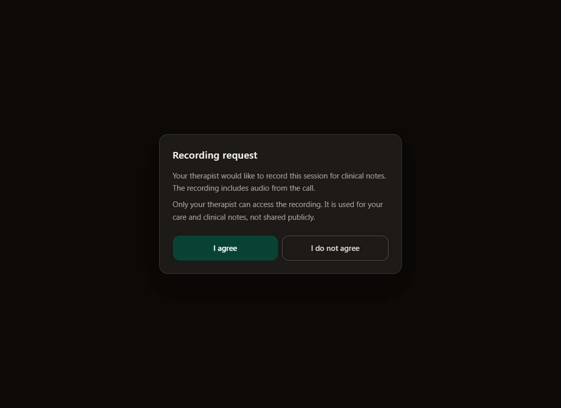 Recording request (client)